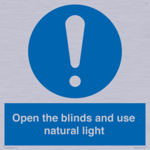 Open the blinds and use natural light